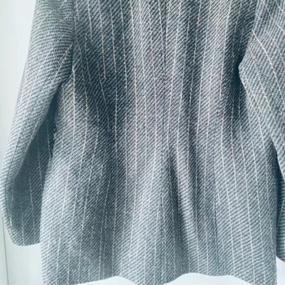 MUGLER VINTAGE WOOL TEXTURED BLAZER PINK STRIPES  SIZE 46 THIERRY MUGLER - Picture 7 of 15